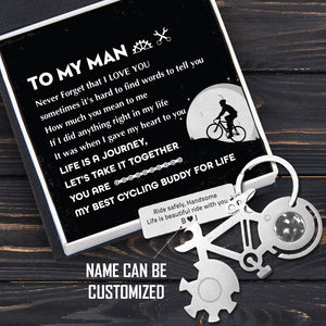 Personalised Bike Multitool Repair Keychain - Cycling - To My Man - Ride Safely, Handsome - Augkzn26001 - Gifts Holder