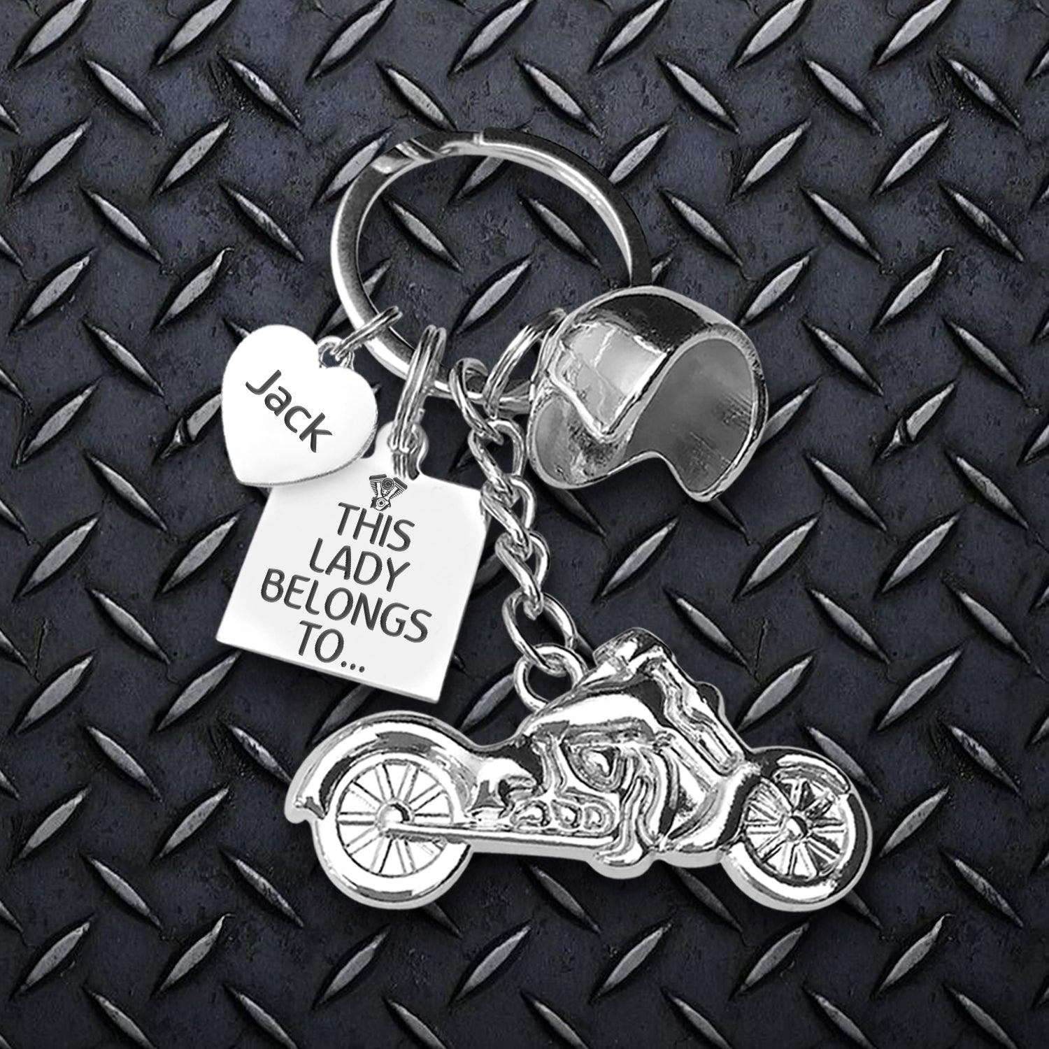 Personalised Classic Bike Keychain - Biker - To My Lady - I Love You - Augkt13003 - Gifts Holder