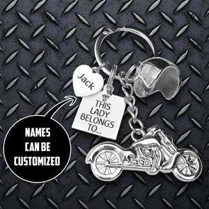 Personalised Classic Bike Keychain - Biker - To My Lady - I Love You - Augkt13003 - Gifts Holder