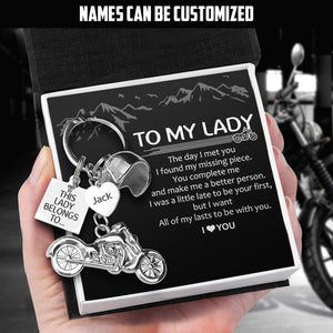 Personalised Classic Bike Keychain - Biker - To My Lady - I Love You - Augkt13003 - Gifts Holder