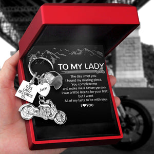 Personalised Classic Bike Keychain - Biker - To My Lady - I Love You - Augkt13003 - Gifts Holder