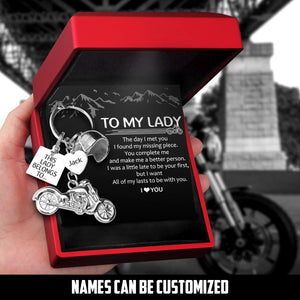 Personalised Classic Bike Keychain - Biker - To My Lady - I Love You - Augkt13003 - Gifts Holder