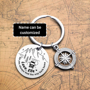 Personalised Compass Keychain - Trucking - To My Man - Love You Longer - Augkw26006 - Gifts Holder