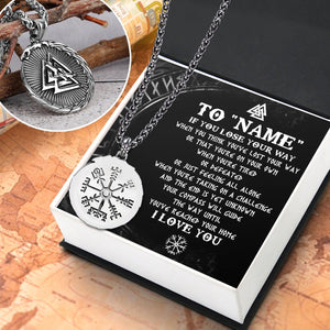 Personalised Compass Nordic Necklace - Viking - To My Son - Your Compass Will Guide The Way - Augnfv16002 - Gifts Holder