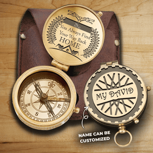 Personalised Engraved Compass - Cycling - To My Man - Find Your Way Back Home - Augpb26015 - Gifts Holder