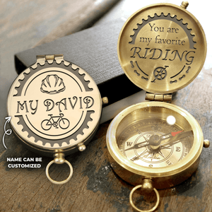 Personalised Engraved Compass - Cycling - To My Man - You Are My Favorite Riding - Augpb26014 - Gifts Holder