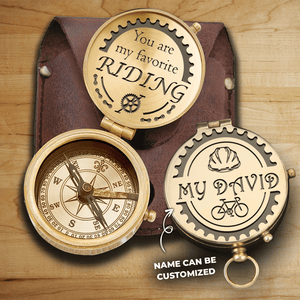 Personalised Engraved Compass - Cycling - To My Man - You Are My Favorite Riding - Augpb26014 - Gifts Holder