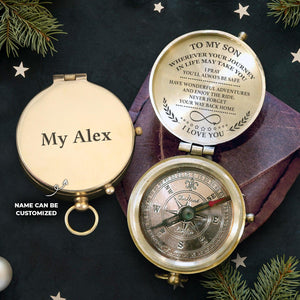 Personalised Engraved Compass - Family - To My Son - Never Forget Your Way Back Home - Augpb16008 - Gifts Holder