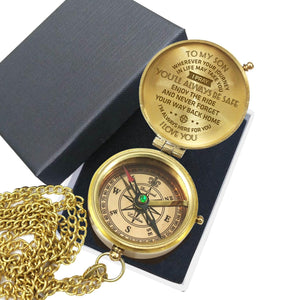 Personalised Engraved Compass - Family - To My Son - You'll Always Be Safe - Augpb16009 - Gifts Holder