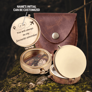 Personalised Engraved Compass - Travel - To My Loved One - You Will Always Be My Favourite Adventure - Augpb13009 - Gifts Holder