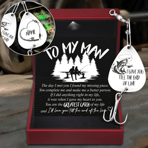 Personalised Engraved Fishing Hook - Fishing - To My Man - You Are The Greatest Catch Of My Life - Augfa26012 - Gifts Holder