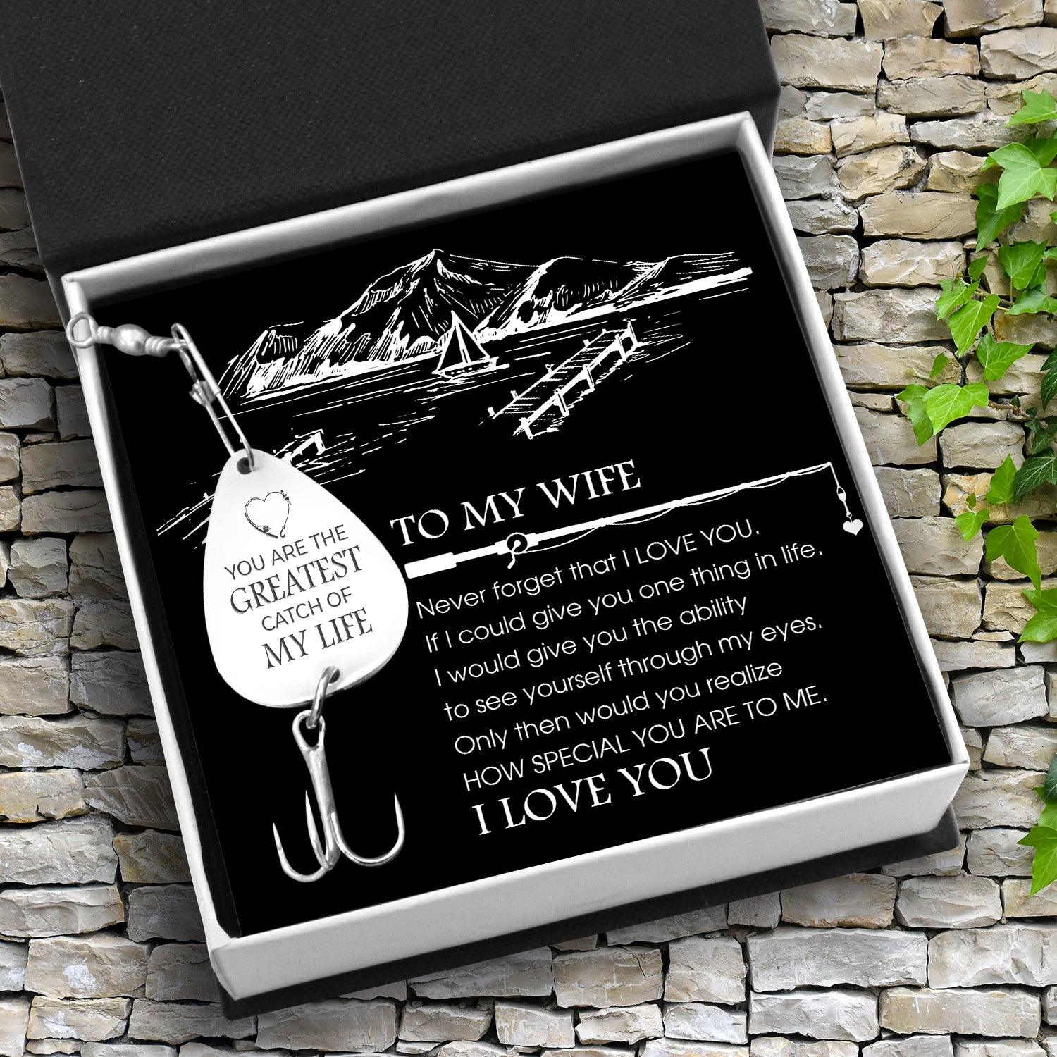 Personalised Engraved Fishing Hook - To My Wife - Never Forget That I Love You - Augfa15003 - Gifts Holder