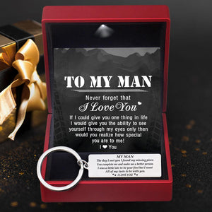 Personalised Engraved Keychain - My Man I Want All Of My Lasts To Be With You - Augkc26001 - Gifts Holder