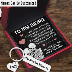 Personalised Engraved Keychain - Skull & Tattoo - To My Man - How Special You Are To Me - Augkc26013 - Gifts Holder