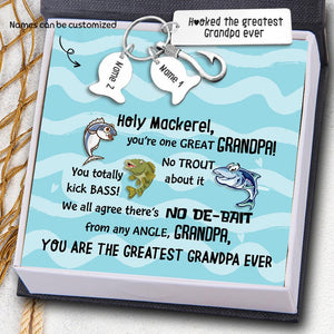 Personalised Fishing Hook Keychain - Fishing - To Grandpa - Hooked The Greatest Grandpa Ever - Augku20001 - Gifts Holder