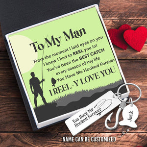 Personalised Fishing Hook Keychain - Fishing - To My Man - You've Been The Best Catch Every Season Of My Life - Augku26010 - Gifts Holder