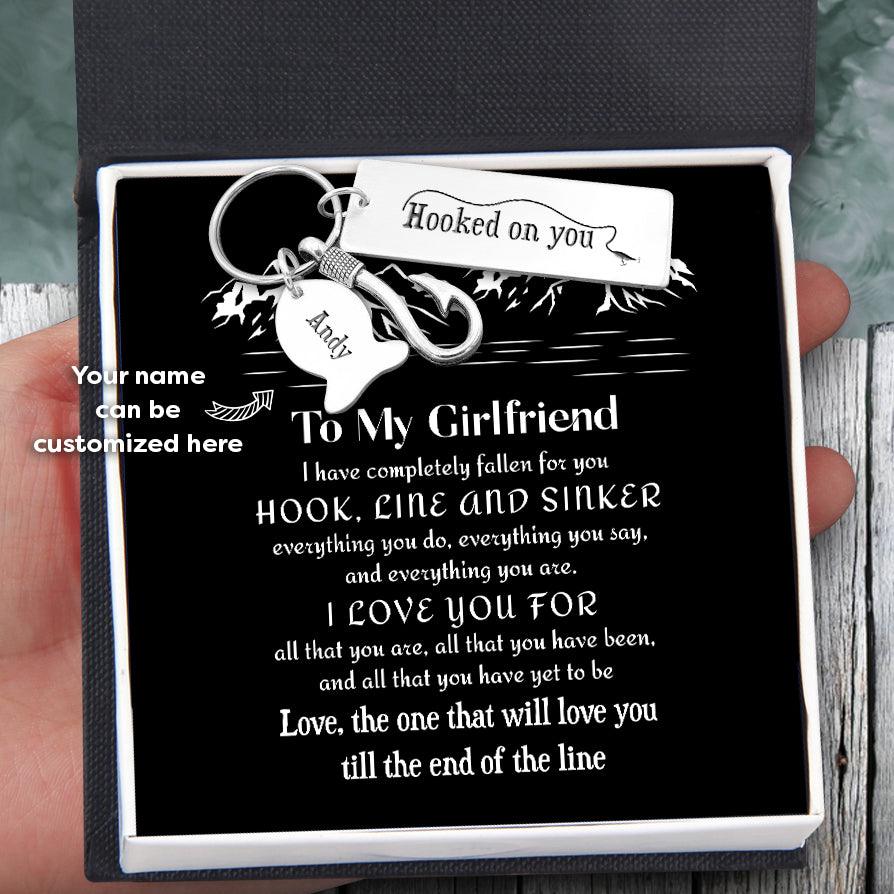 Personalised Fishing Hook Keychain - To My Girlfriend - I Love You - Augku13006 - Gifts Holder