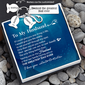 Personalised Fishing Hook Keychain - To My Husband - I Love You - Augku14002 - Gifts Holder