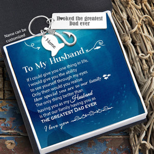 Personalised Fishing Hook Keychain - To My Husband - I Love You - Augku14002 - Gifts Holder