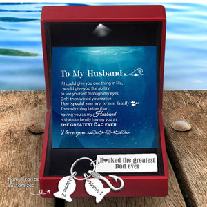 Personalised Fishing Hook Keychain - To My Husband - I Love You - Augku14002 - Gifts Holder