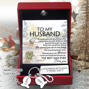 Personalised Fishing Hook Keychain - To My Husband - The Best Dad Ever - Augku14004 - Gifts Holder