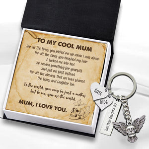 Personalised Fly Skull Keychain - Skull - To My Mum - Mum, I Love You - Augkem19005 - Gifts Holder