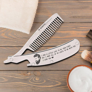 Personalised Folding Comb - My Beardiful - I Want All Of My Lasts To Be With You - Augec26002 - Gifts Holder