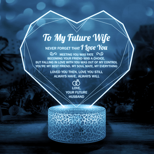 Personalised Heart Led Light - Family - To My Future Wife - You're My Best Friend, My Soulmate, My Everything - Auglca25003 - Gifts Holder