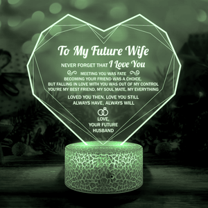 Personalised Heart Led Light - Family - To My Future Wife - You're My Best Friend, My Soulmate, My Everything - Auglca25003 - Gifts Holder