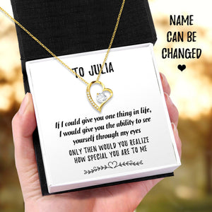 Personalised Heart Necklace - To My Girlfriend - How Special You Are To Me - Augnr13002 - Gifts Holder