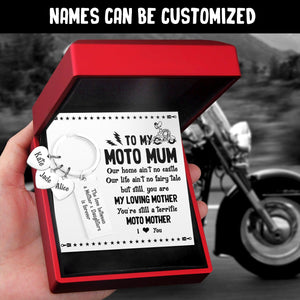 Personalised Keychain - Biker - To My Moto Mum - From Daughter - You're Still A Terrific Moto Mother - Augkc19003 - Gifts Holder