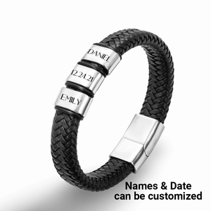 Personalised Leather Bracelet - Family - To My Man - I Have Found My Mate - Augbzl26001 - Gifts Holder