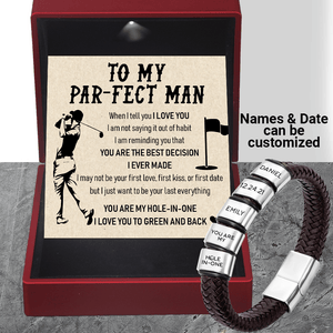 Personalised Leather Bracelet - Golf - To My Man - You Are My Hole-in-one - Augbzl26010 - Gifts Holder