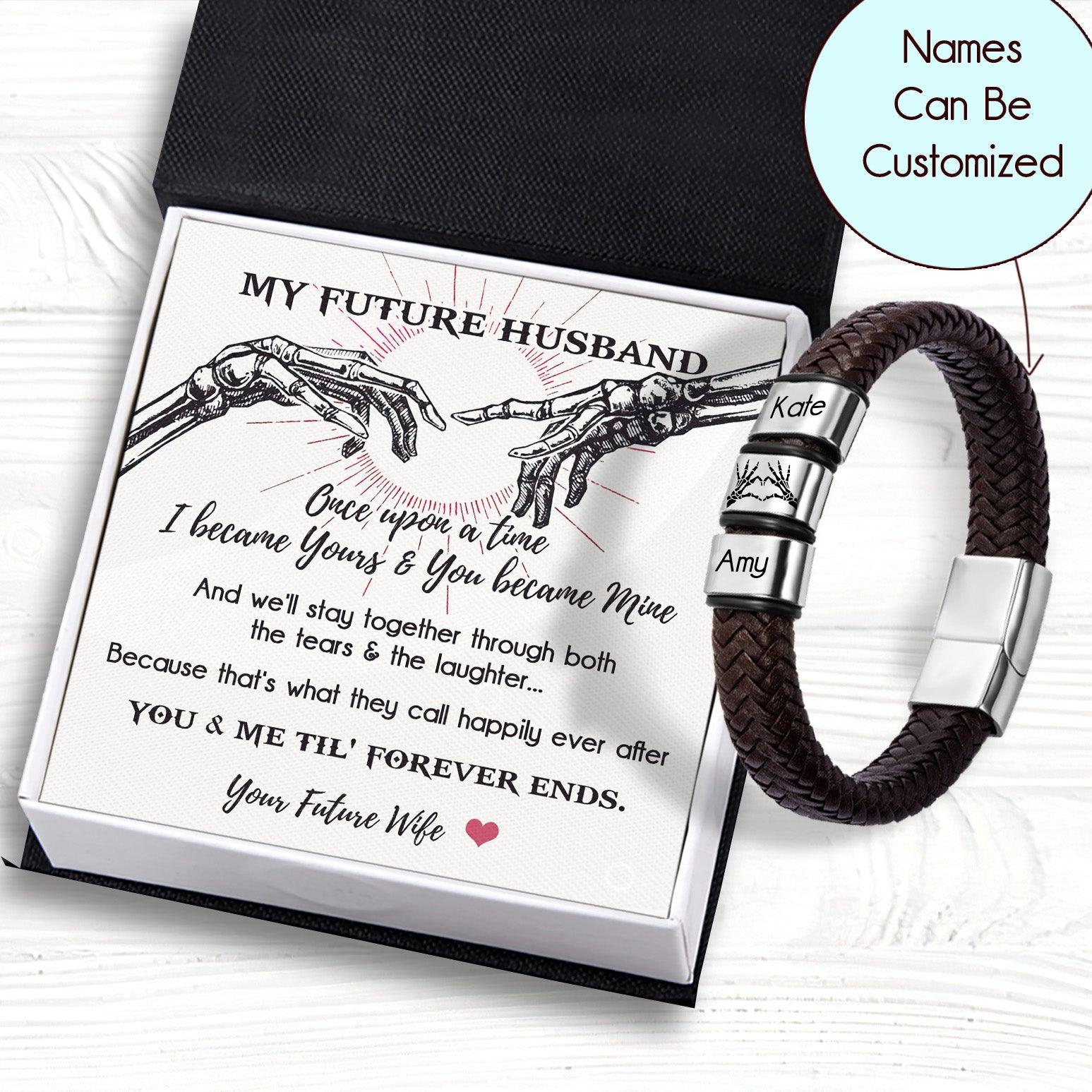 Personalised Leather Bracelet - Skull - To My Man - I Never Wanted To Fix You, You're So Perfectly Broken - Augbzl26029 - Gifts Holder