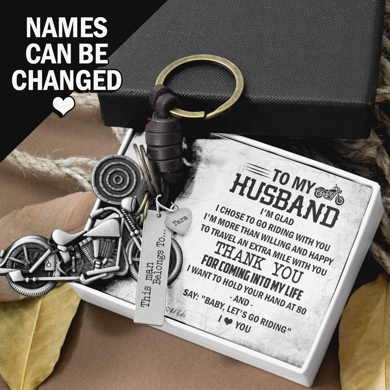 Personalised Motorcycle Keychain - Biker - To My Husband - This Man Belongs To - Augkx14007 - Gifts Holder