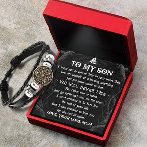 Personalised Viking Compass Bracelet - Viking - To My Son - You Will Never Lose - Augbla16004 - Gifts Holder