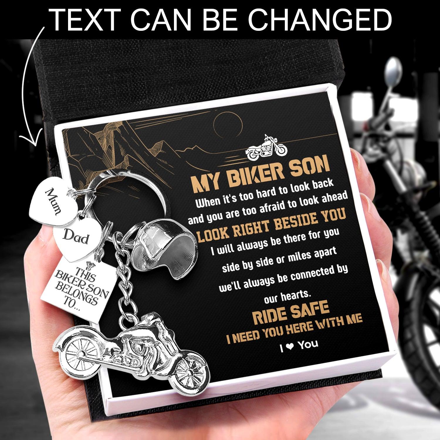 Personalized Classic Bike Keychain - Biker - To My Biker Son - I Love You - Augkt16005 - Gifts Holder