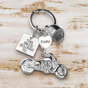 Personalized Classic Bike Keychain - Biker - To My Man - I Am Proud To Be Yours - Augkt26010 - Gifts Holder