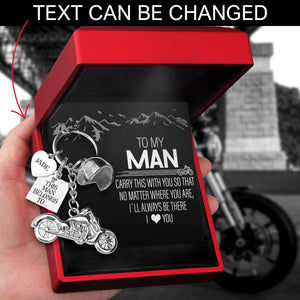 Personalized Classic Bike Keychain - Biker - To My Man - I Love You - Augkt26012 - Gifts Holder