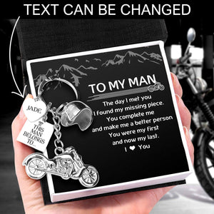 Personalized Classic Bike Keychain - Biker - To My Man - I Love You - Augkt26013 - Gifts Holder