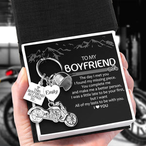 Personalized Classic Bike Keychain - To My Boyfriend - I Love You - Augkt12004 - Gifts Holder