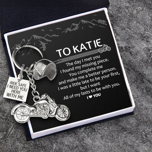 Personalized Classic Bike Keychain - To My Husband - All Of My Lasts To Be With You - Augkt14002 - Gifts Holder