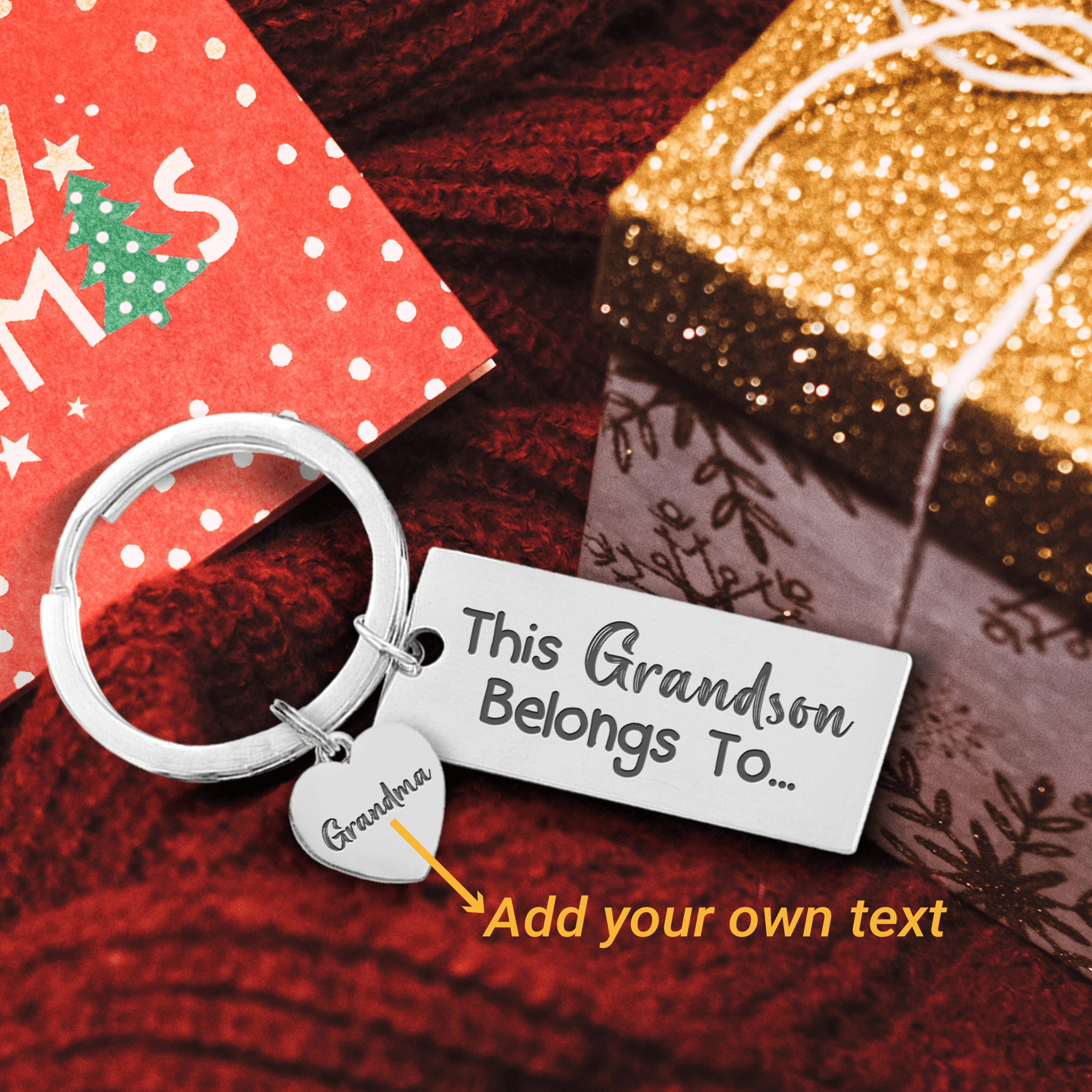 Personalized Engraved Keychain - Family - To My Grandson - I Love You - Augkc22002 - Gifts Holder
