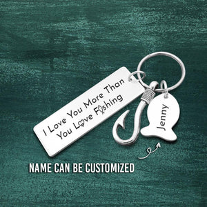 Personalized Fishing Hook Keychain - Fishing - To My Fisherwoman - I Will Forever Be Hooked On You - Augku13017 - Gifts Holder