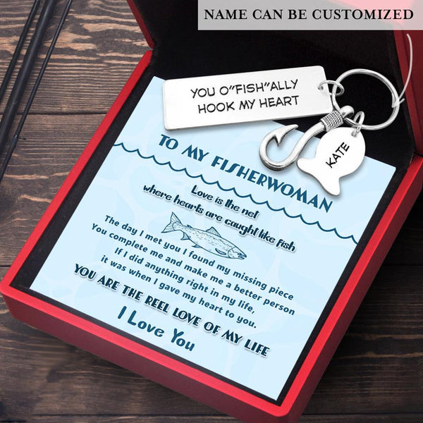 Personalized Fishing Hook Keychain - Fishing - To My Fisherwoman - You Are  The Reel Love Of My Life - Augku13015