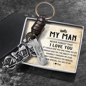Personalized Motorcycle Keychain - Biker - To My Man - I Love You - Augkx26004 - Gifts Holder