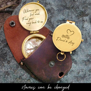 Personlised Engraved Compass - Biker - To Couple - Find Your Way Back To Me - Augpb26016 - Gifts Holder