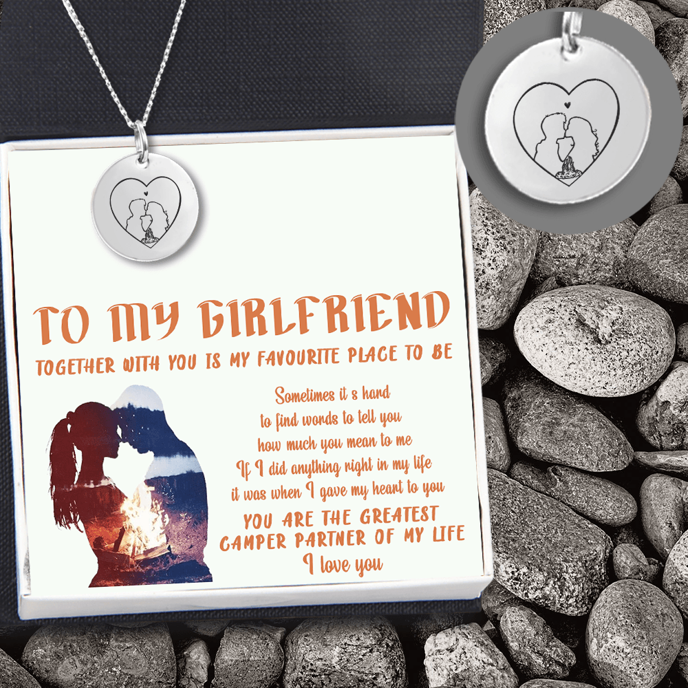 Round Necklace - Camping - To My Girlfriend - I Love You - Augnev13011 - Gifts Holder