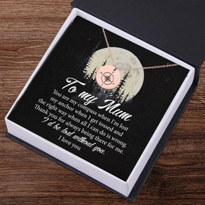 Round Necklace - Travel - To My Mum - I'd Be Lost Without You - Augnev19012 - Gifts Holder