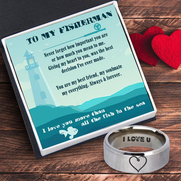 Rune Ring - Fishing - To My Fisherman - I Love You More Than All The F -  Gifts Holder